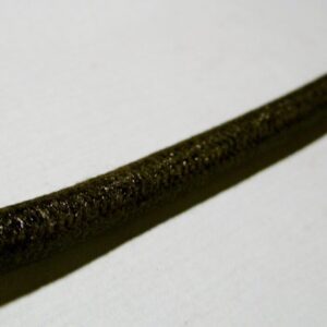 A close up of satin black spark plug wire