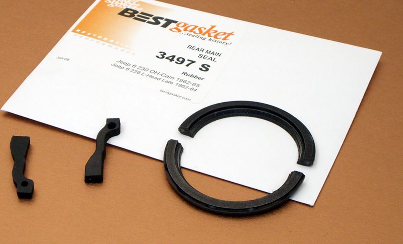 A set of rubber seals on a piece of paper.
