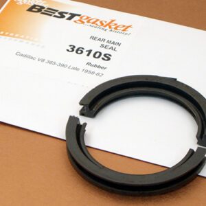 A pair of rubber seals on a piece of paper.