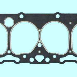 A cylinder head gasket on a white background.