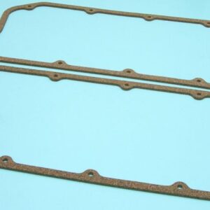 A Chrysler V8 426 Hemi valve cover gasket set on a blue background.