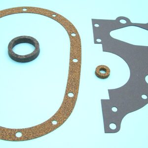 A set of 1953-58E AMC, 1941-52 Nash, Rambler Statesman timing cover gasket sets on a white background.