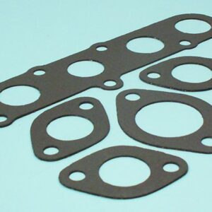 A set of gaskets for a car engine.