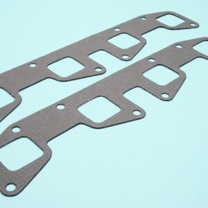 A pair of gaskets on a blue background.
