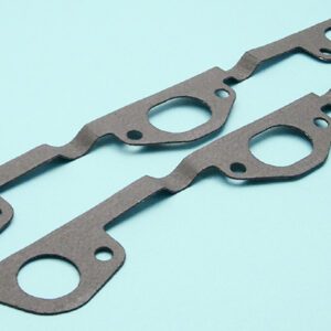 A pair of gaskets on a blue background.