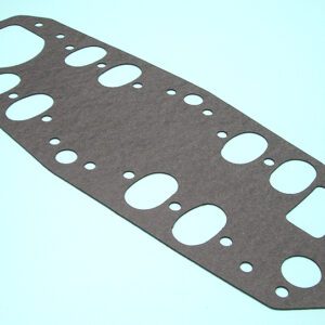 A brown gasket with holes on it.