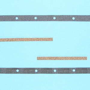 A pair of gaskets on a blue background.