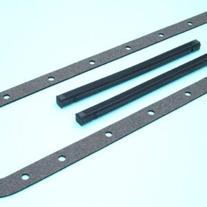 A pair of gaskets on a blue background.