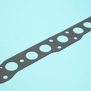 An engine gasket on a blue background.