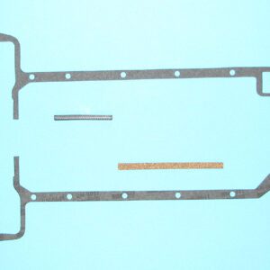 A set of gaskets for a car engine.