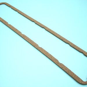 A tan gasket on a blue background.