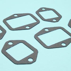 A set of gaskets on a blue background.
