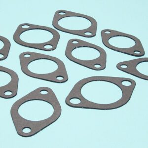 A set of black gaskets on a blue background.