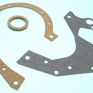A set of gaskets and gaskets on a white surface.