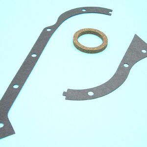 A set of gaskets and gaskets on a blue background.